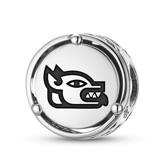 925 Sterling Silver Aztec Itzcuintli Charms For Bracelets & Necklaces Pendants Beads Jewelry Fit Pan Bracelet Charm Ethnic Cultural Symbols Gifts For Women