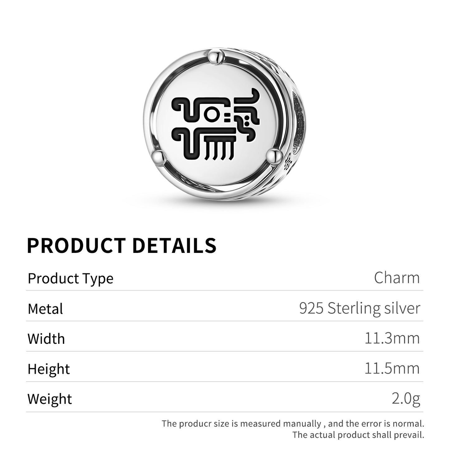 925 Sterling Silver Aztec Quiahuitl Charms For Bracelets & Necklaces Pendants Beads Jewelry Fit Pan Bracelet Charm Ethnic Cultural Symbols Gifts For Women