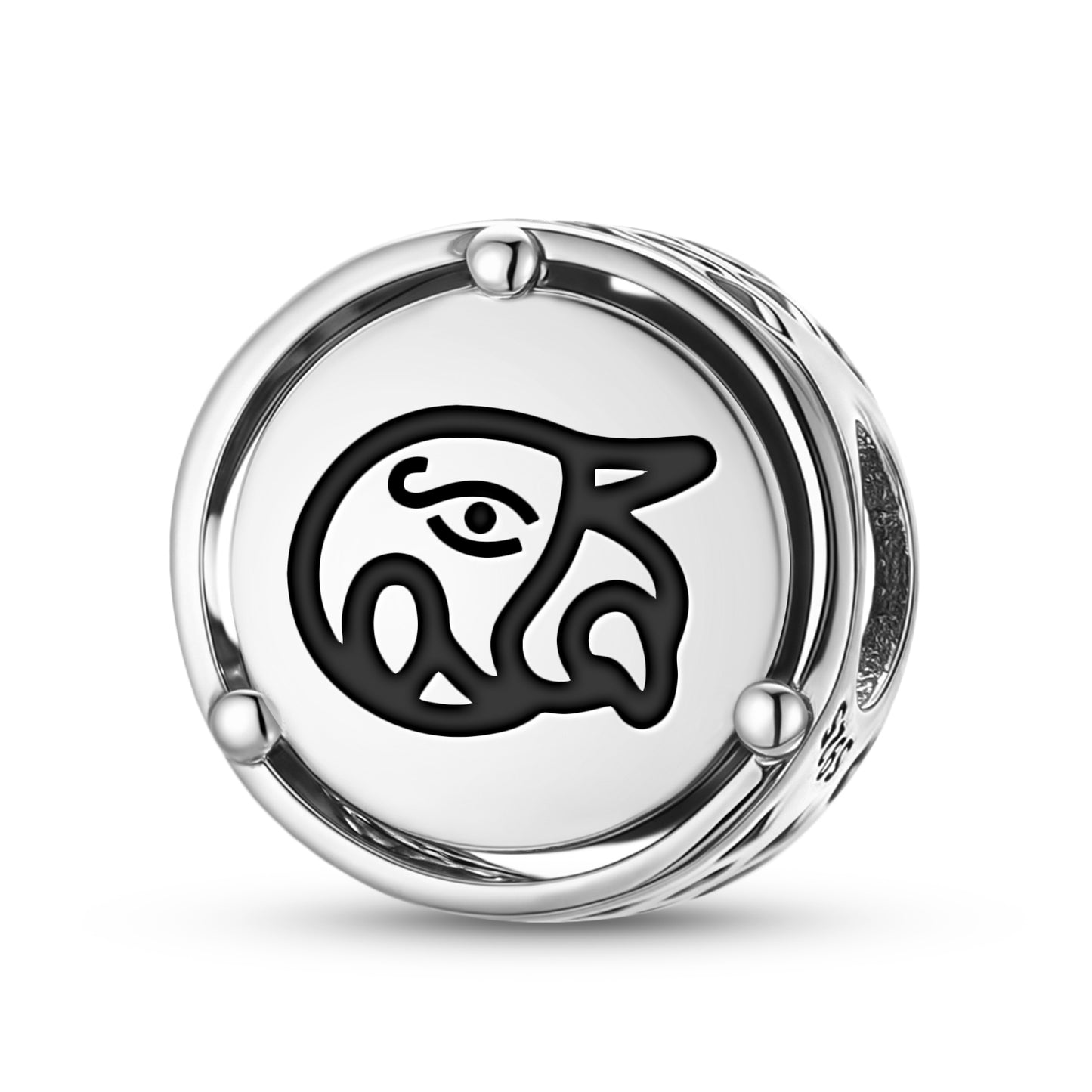 925 Sterling Silver Aztec Cozcacuauhtli Charms For Bracelets & Necklaces Pendants Beads Jewelry Fit Pan Bracelet Charm Ethnic Cultural Symbols Gifts For Women