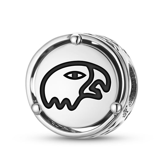 925 Sterling Silver Aztec Cuauhtli Charms For Bracelets & Necklaces Pendants Beads Jewelry Fit Pan Bracelet Charm Ethnic Cultural Symbols Gifts For Women
