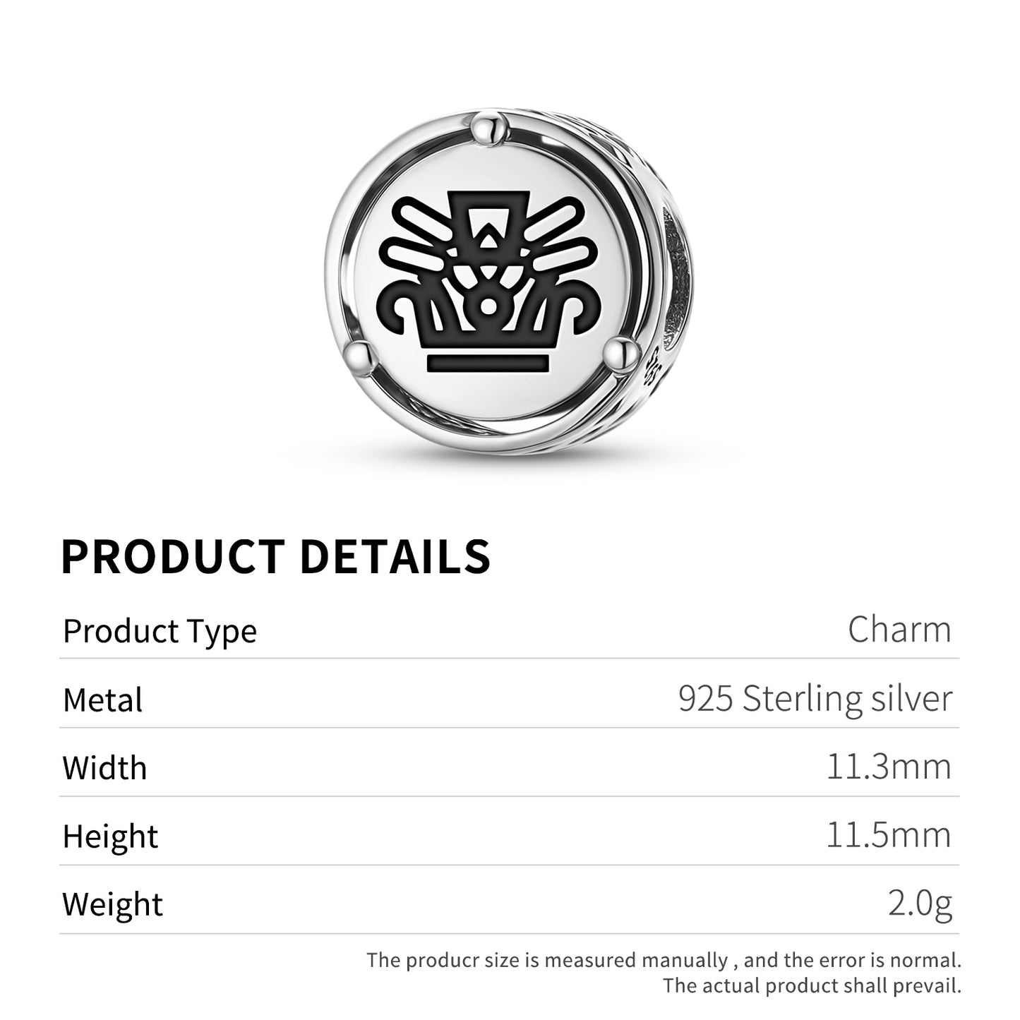 925 Sterling Silver Aztec Acatl Charms For Bracelets & Necklaces Pendants Beads Jewelry Fit Pan Bracelet Charm Ethnic Cultural Symbols Gifts For Women