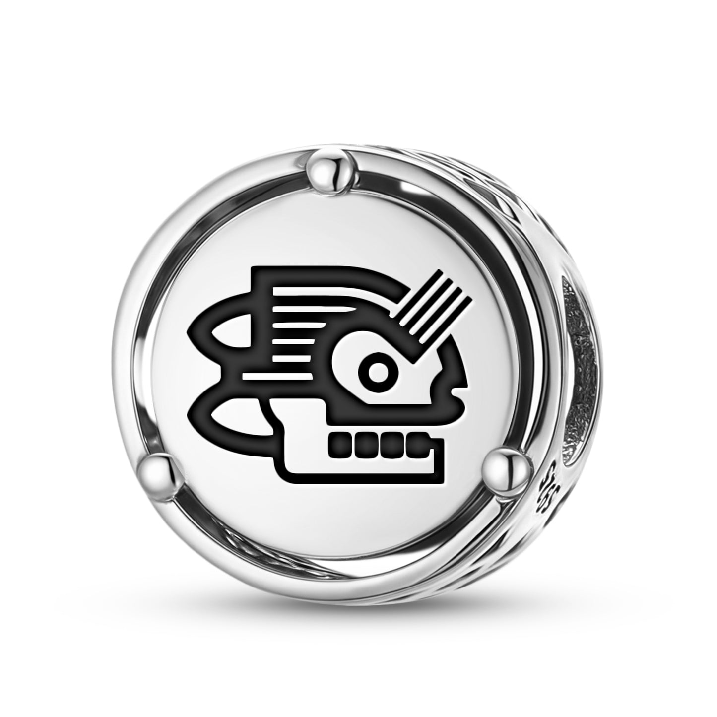 925 Sterling Silver Aztec Malinalli Charms For Bracelets & Necklaces Pendants Beads Jewelry Fit Pan Bracelet Charm Ethnic Cultural Symbols Gifts For Women
