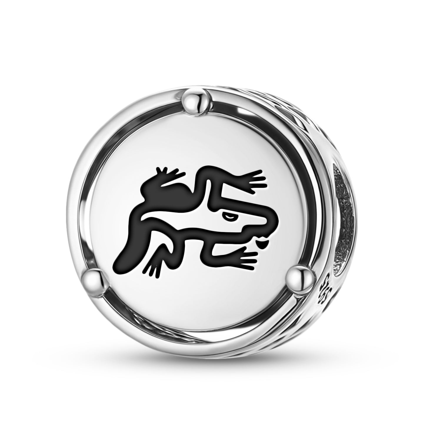 925 Sterling Silver Aztec Cuetzpalin Charms For Bracelets & Necklaces Pendants Beads Jewelry Fit Pan Bracelet Charm Ethnic Cultural Symbols Gifts For Women