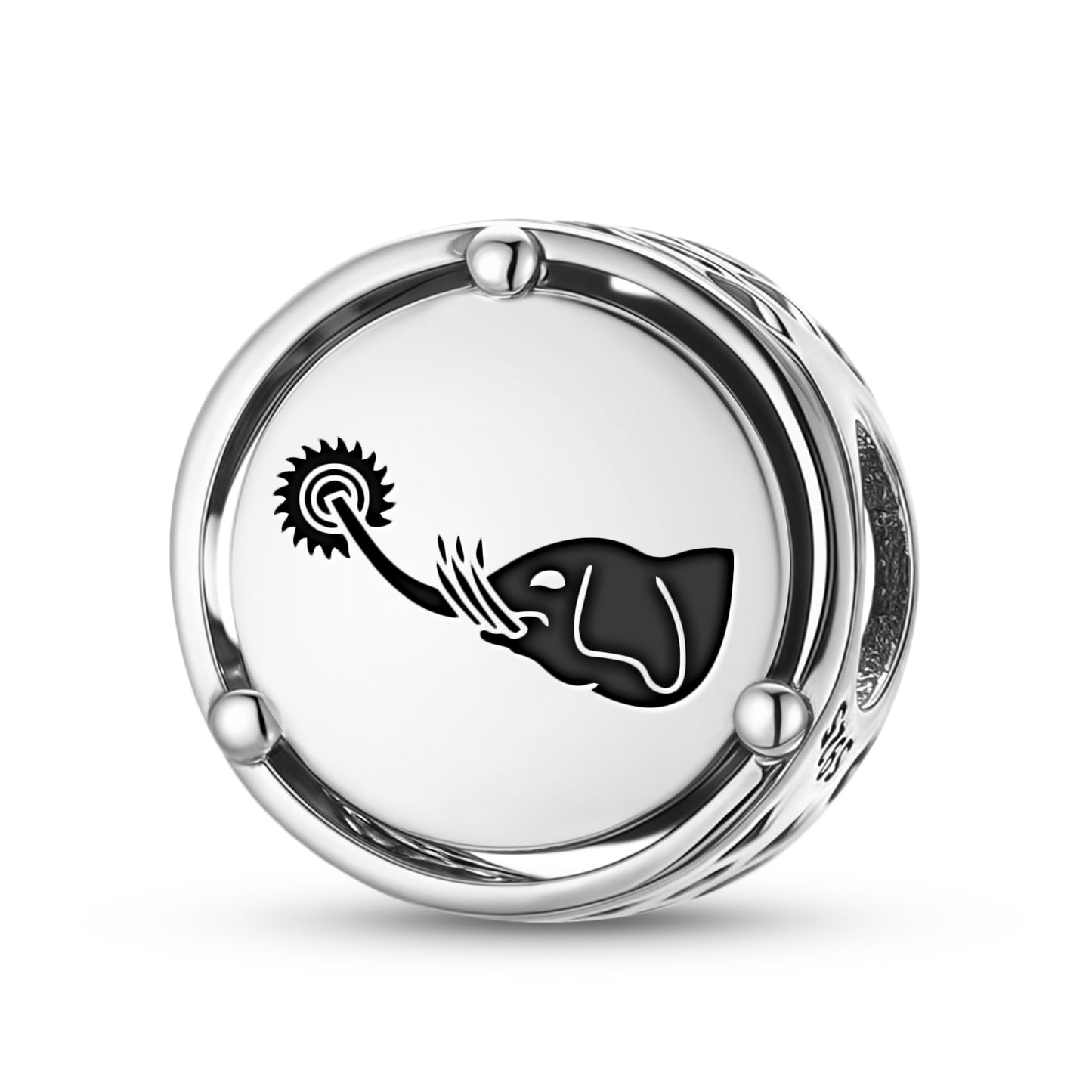 925 Sterling Silver Buddhist Airavarta Charms For Bracelets & Necklaces Pendants Beads Jewelry Fit Pan Bracelet Charm Ethnic Cultural Symbols Gifts For Women