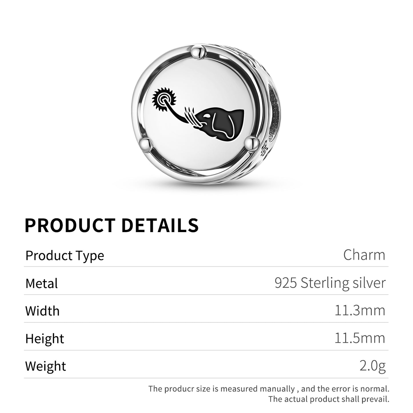 925 Sterling Silver Buddhist Airavarta Charms For Bracelets & Necklaces Pendants Beads Jewelry Fit Pan Bracelet Charm Ethnic Cultural Symbols Gifts For Women