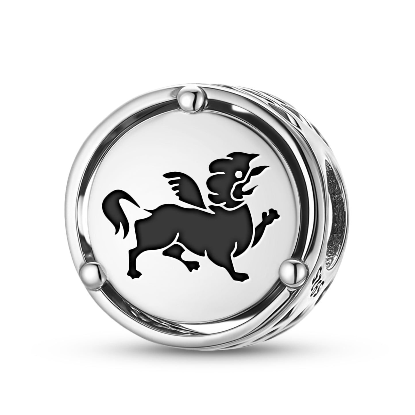 925 Sterling Silver Buddhist Garuda Lion Charms For Bracelets & Necklaces Pendants Beads Jewelry Fit Pan Bracelet Charm Ethnic Cultural Symbols Gifts For Women