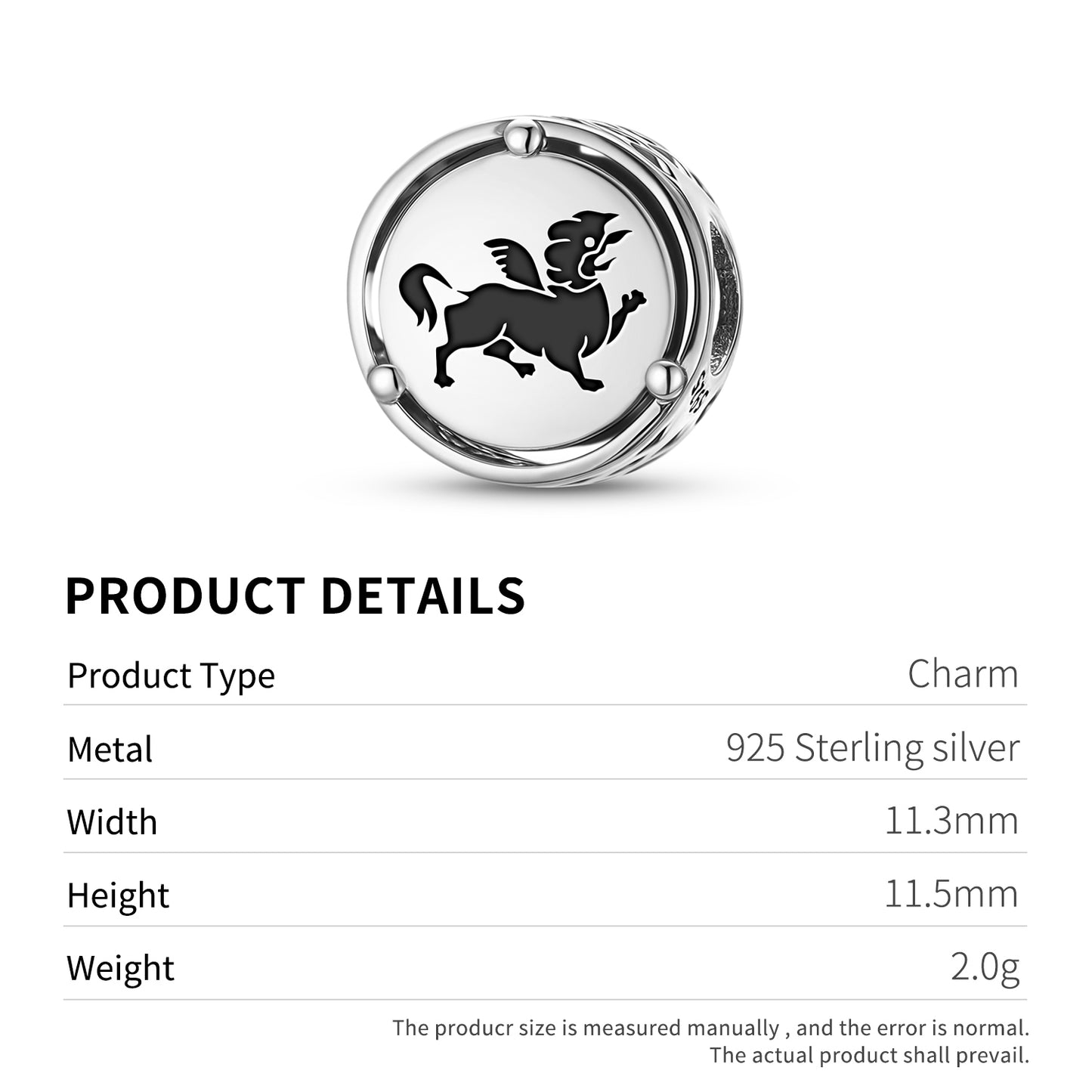 925 Sterling Silver Buddhist Garuda Lion Charms For Bracelets & Necklaces Pendants Beads Jewelry Fit Pan Bracelet Charm Ethnic Cultural Symbols Gifts For Women