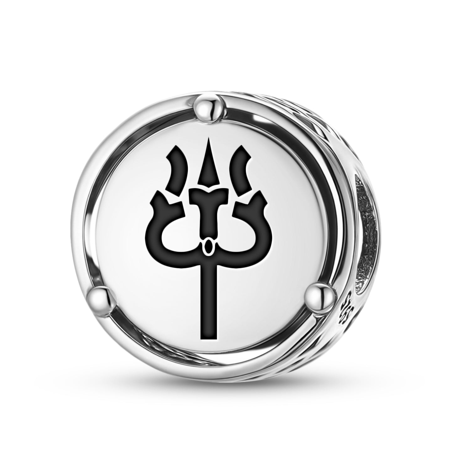925 Sterling Silver Buddhist Trishula Charms For Bracelets & Necklaces Pendants Beads Jewelry Fit Pan Bracelet Charm Ethnic Cultural Symbols Gifts For Women