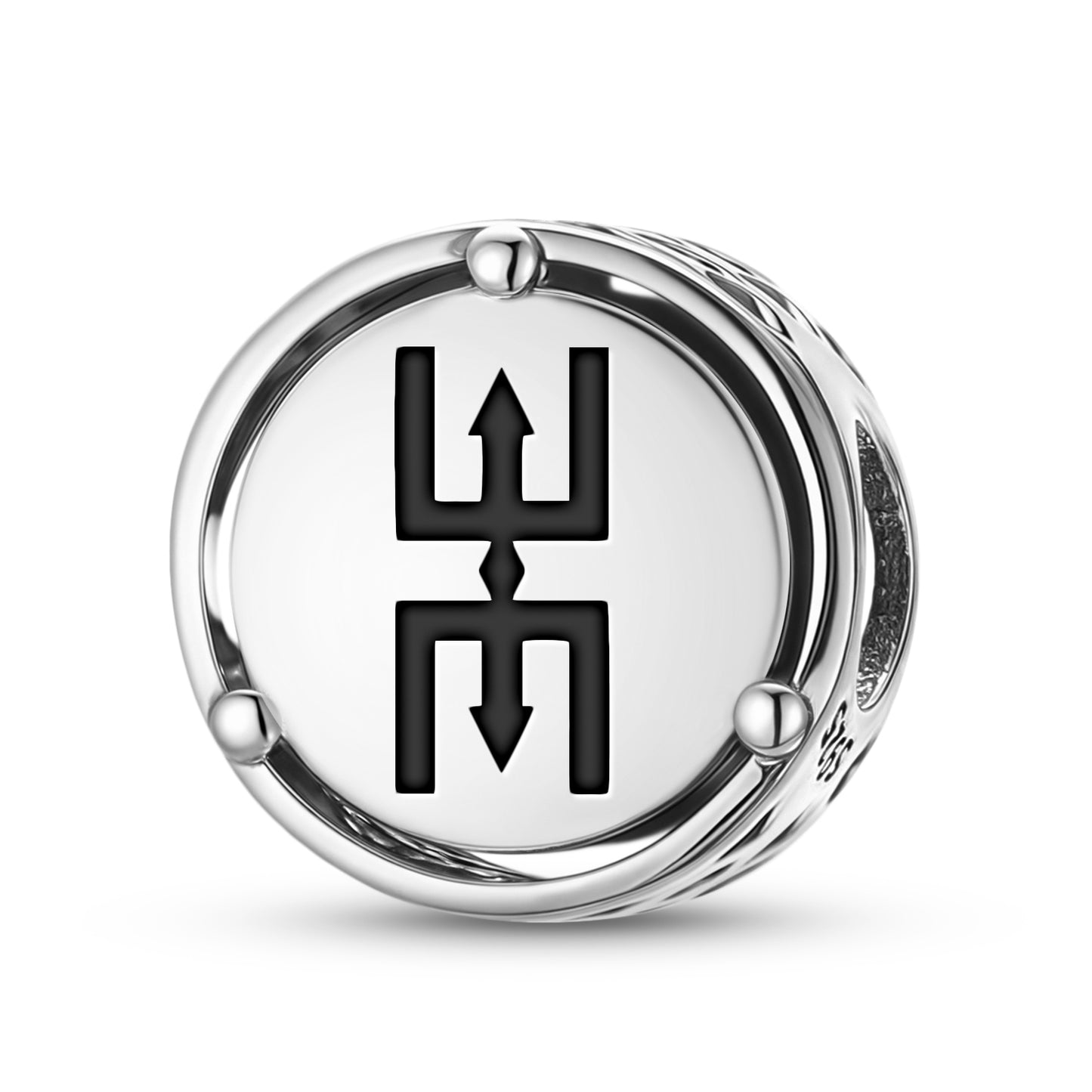 925 Sterling Silver Adinkra Nteasee Charms For Bracelets & Necklaces Pendants Beads Jewelry Fit Pan Bracelet Charm Ethnic Cultural Symbols Gifts For Women