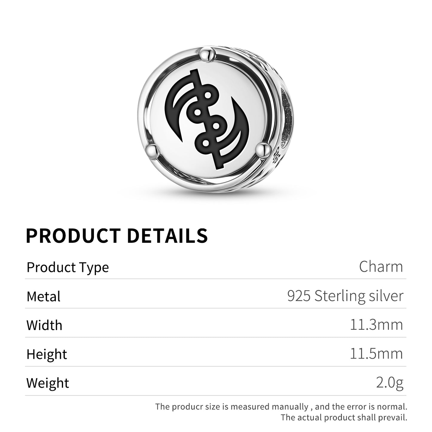 925 Sterling Silver Adinkra Gye Nyame Charms For Bracelets & Necklaces Pendants Beads Jewelry Fit Pan Bracelet Charm Ethnic Cultural Symbols Gifts For Women