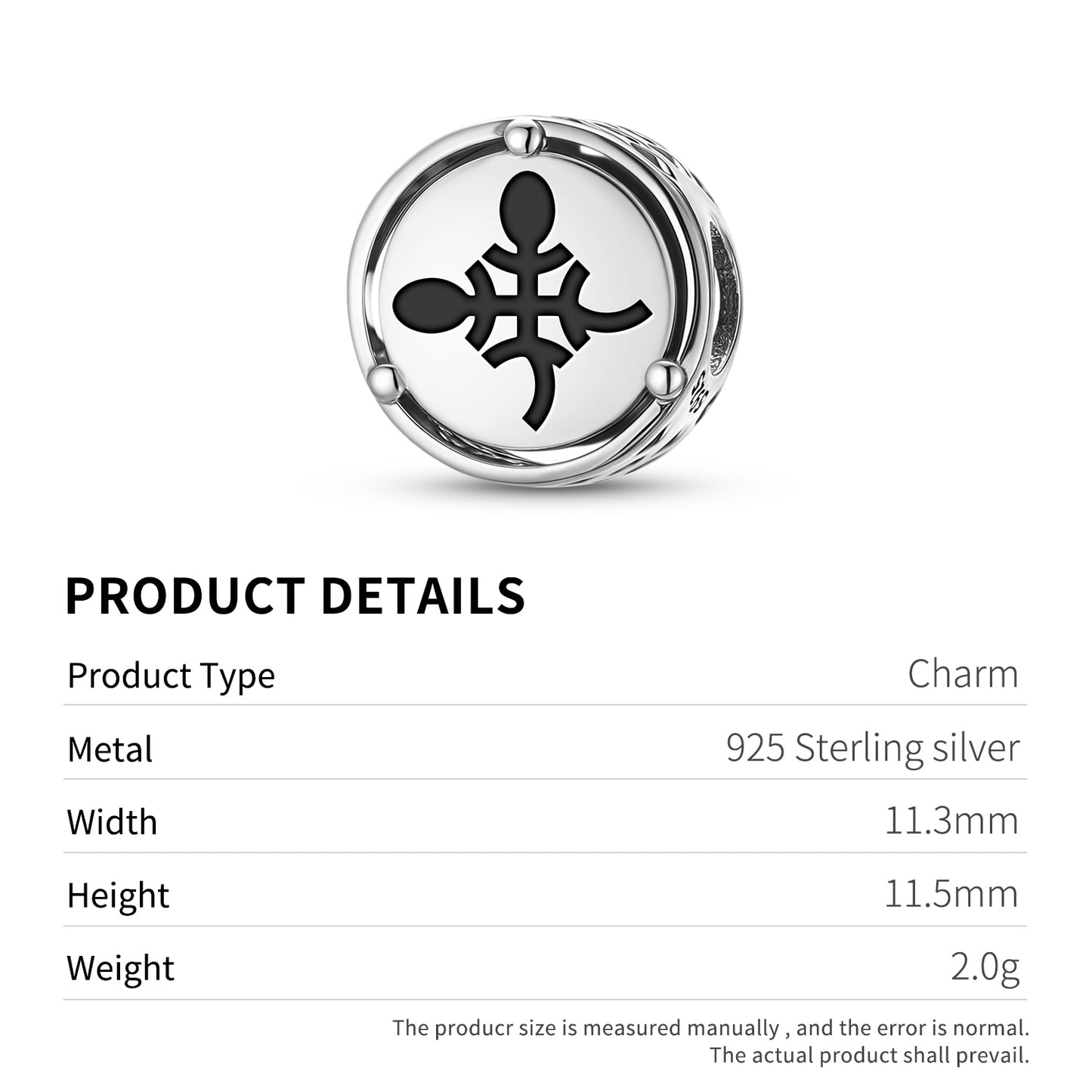 925 Sterling Silver Adinkra Funtumfunafu Charms For Bracelets & Necklaces Pendants Beads Jewelry Fit Pan Bracelet Charm Ethnic Cultural Symbols Gifts For Women