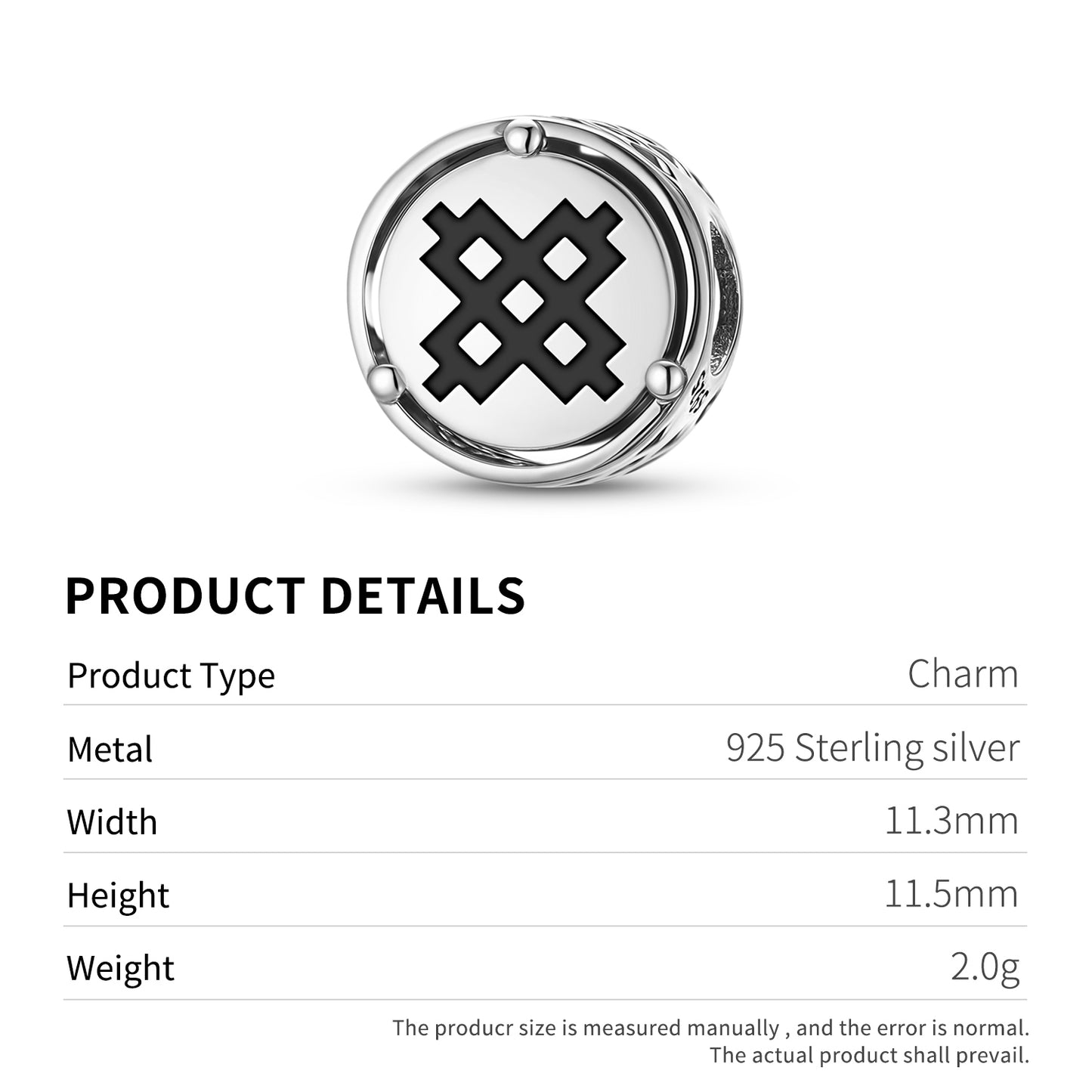 925 Sterling Silver Adinkra Aban Charms For Bracelets & Necklaces Pendants Beads Jewelry Fit Pan Bracelet Charm Ethnic Cultural Symbols Gifts For Women