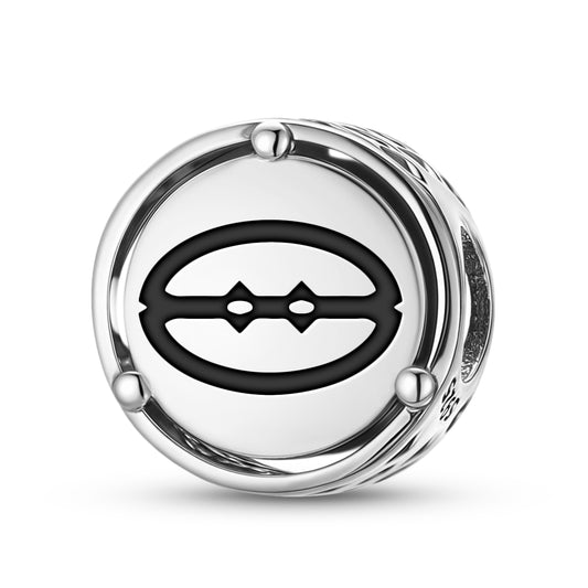 925 Sterling Silver Adinkra Adwo Charms For Bracelets & Necklaces Pendants Beads Jewelry Fit Pan Bracelet Charm Ethnic Cultural Symbols Gifts For Women