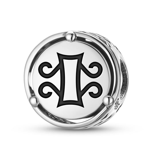 925 Sterling Silver Adinkra Tamfo Bebre Charms For Bracelets & Necklaces Pendants Beads Jewelry Fit Pan Bracelet Charm Ethnic Cultural Symbols Gifts For Women