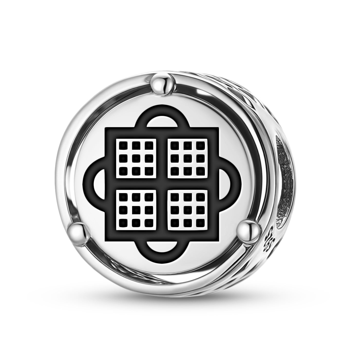 925 Sterling Silver Adinkra Abusua Pa Charms For Bracelets & Necklaces Pendants Beads Jewelry Fit Pan Bracelet Charm Ethnic Cultural Symbols Gifts For Women