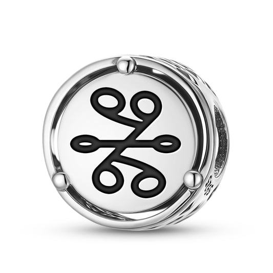 925 Sterling Silver Adinkra Adu Hwam Charms For Bracelets & Necklaces Pendants Beads Jewelry Fit Pan Bracelet Charm Ethnic Cultural Symbols Gifts For Women