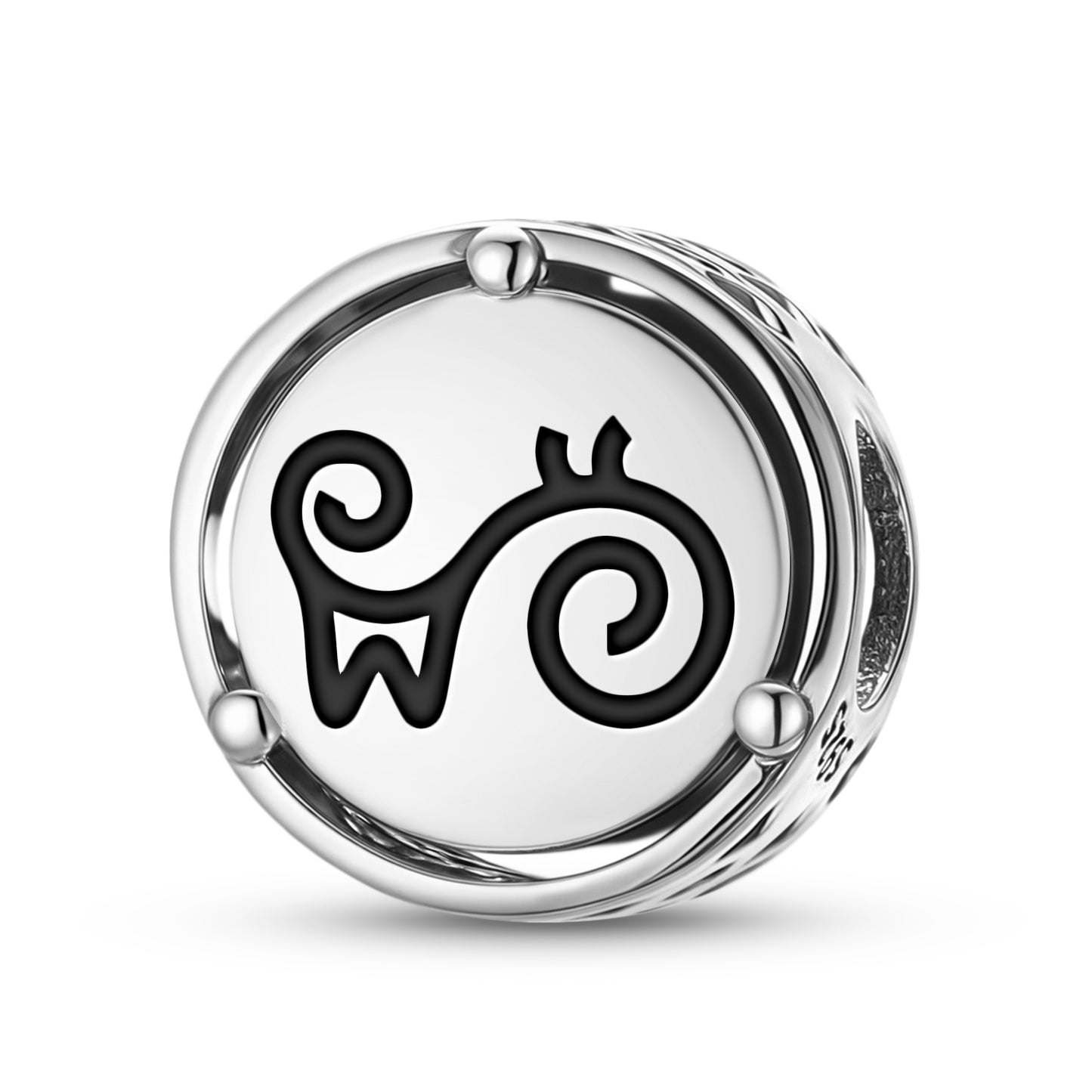 925 Sterling Silver Adinkra Ahoden Charms For Bracelets & Necklaces Pendants Beads Jewelry Fit Pan Bracelet Charm Ethnic Cultural Symbols Gifts For Women
