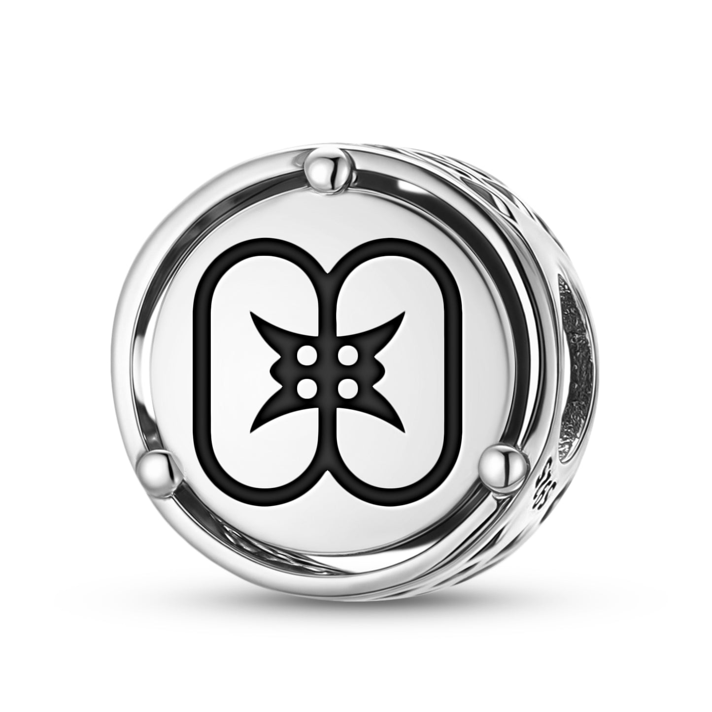 925 Sterling Silver Adinkra Akwaaba Charms For Bracelets & Necklaces Pendants Beads Jewelry Fit Pan Bracelet Charm Ethnic Cultural Symbols Gifts For Women