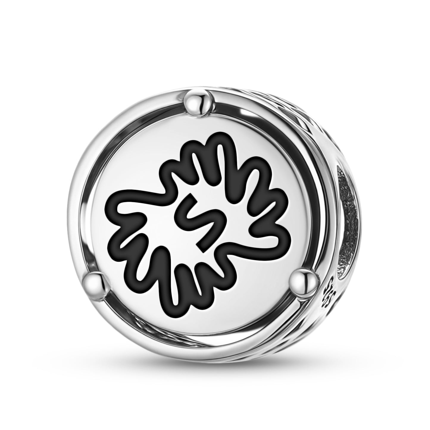 925 Sterling Silver Adinkra Bi Nka Bi Charms For Bracelets & Necklaces Pendants Beads Jewelry Fit Pan Bracelet Charm Ethnic Cultural Symbols Gifts For Women