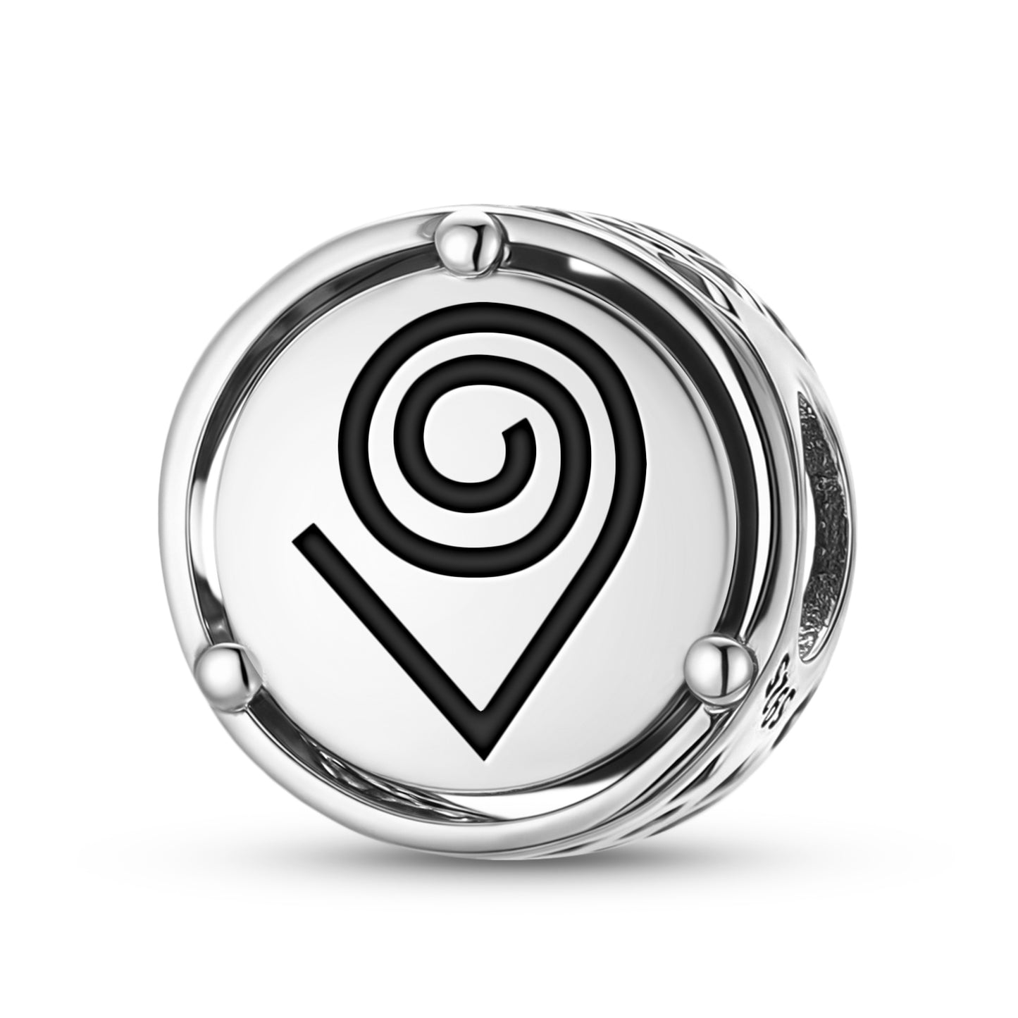 925 Sterling Silver Adinkra Kokuromotie Charms For Bracelets & Necklaces Pendants Beads Jewelry Fit Pan Bracelet Charm Ethnic Cultural Symbols Gifts For Women