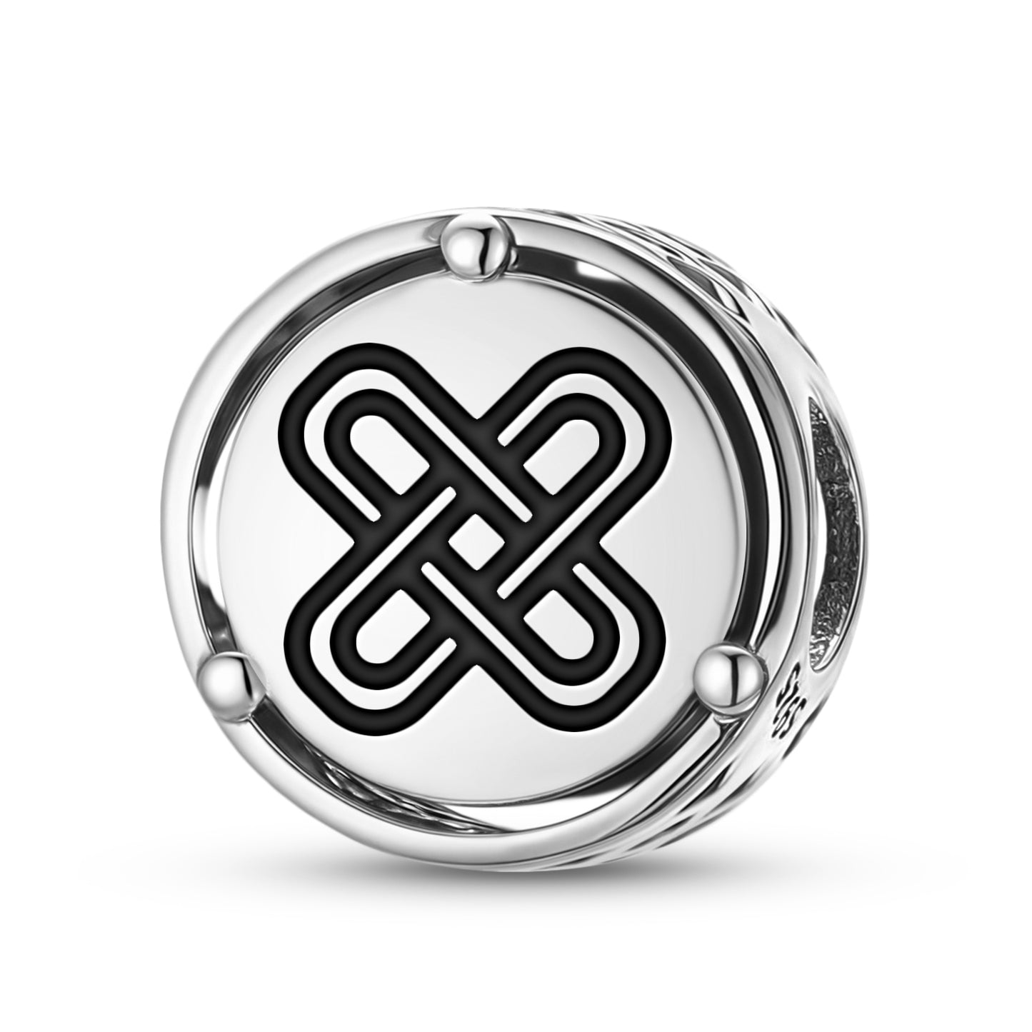 925 Sterling Silver Adinkra Kramo Bone Charms For Bracelets & Necklaces Pendants Beads Jewelry Fit Pan Bracelet Charm Ethnic Cultural Symbols Gifts For Women