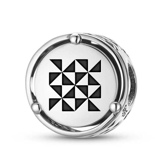 925 Sterling Silver Adinkra Kyemfere Charms For Bracelets & Necklaces Pendants Beads Jewelry Fit Pan Bracelet Charm Ethnic Cultural Symbols Gifts For Women