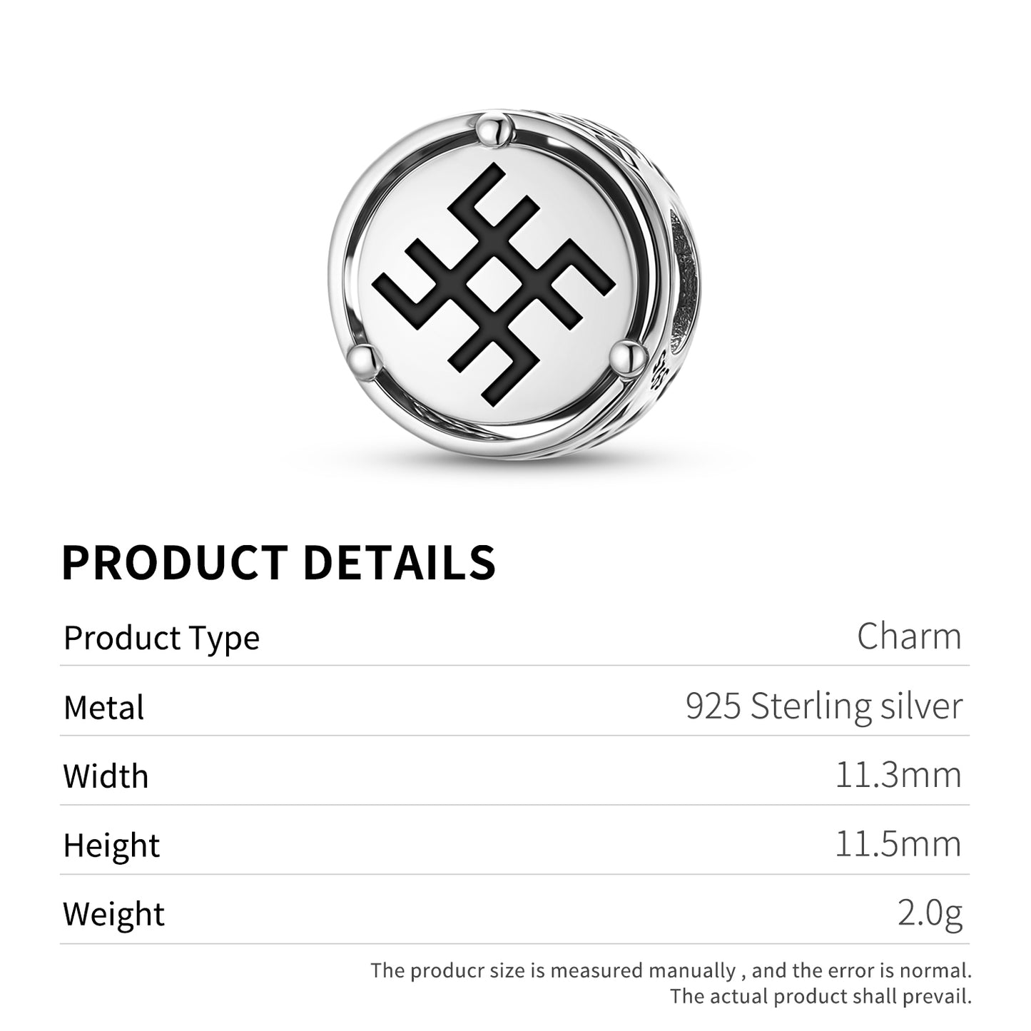 925 Sterling Silver Slavic Svarog Charms For Bracelets & Necklaces Pendants Beads Jewelry Fit Pan Bracelet Charm Ethnic Cultural Symbols Gifts For Women