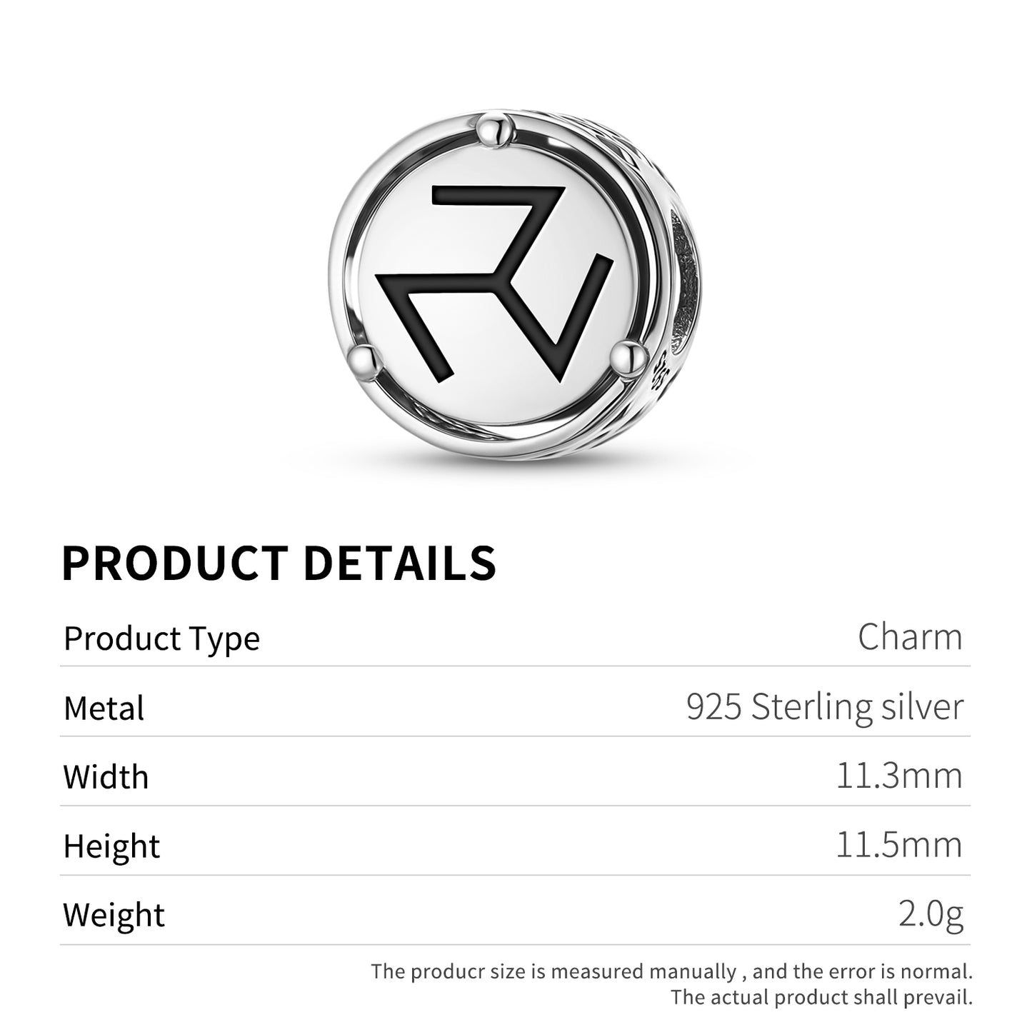 925 Sterling Silver Slavic Svarozhich Charms For Bracelets & Necklaces Pendants Beads Jewelry Fit Pan Bracelet Charm Ethnic Cultural Symbols Gifts For Women