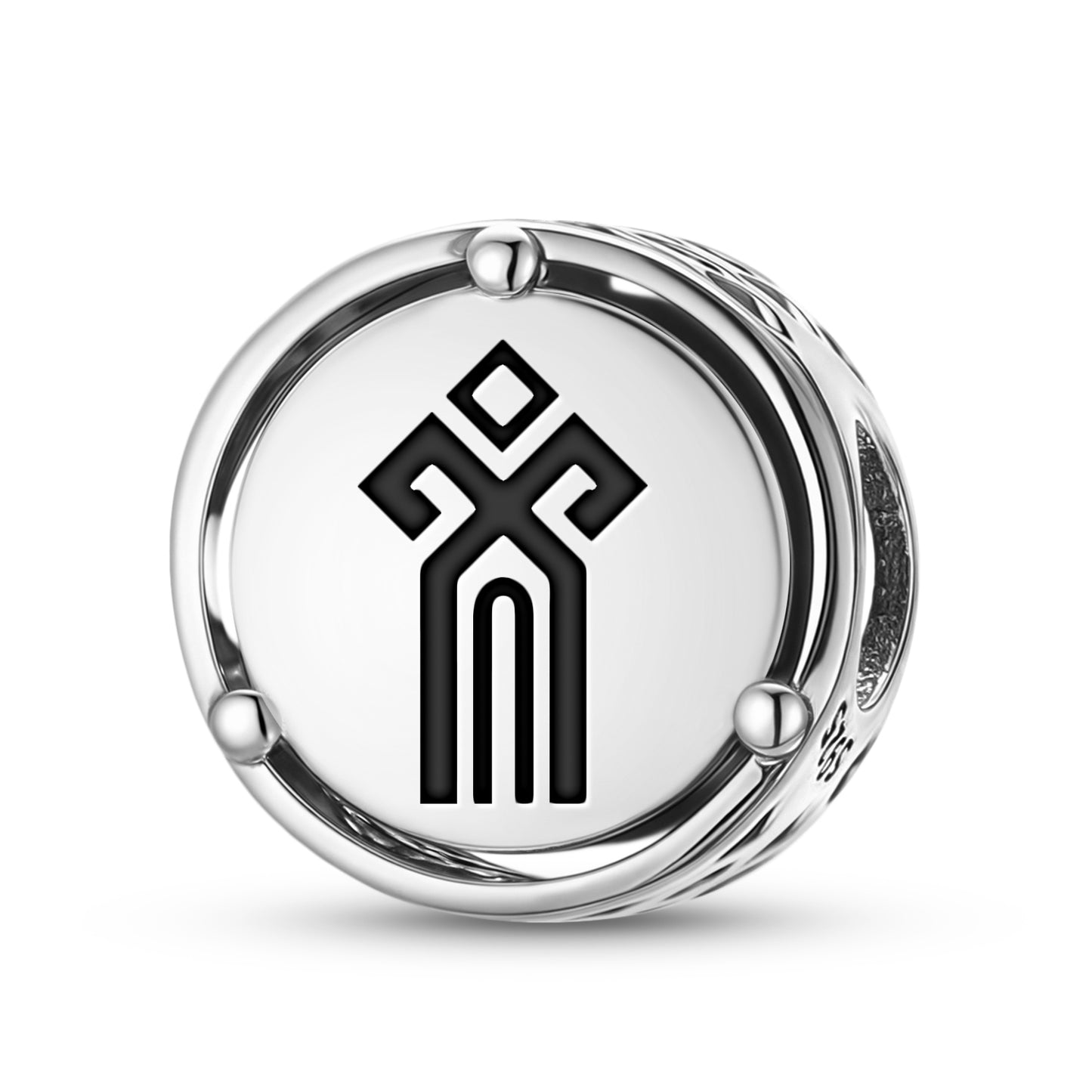 925 Sterling Silver Slavic Chur Charms For Bracelets & Necklaces Pendants Beads Jewelry Fit Pan Bracelet Charm Ethnic Cultural Symbols Gifts For Women