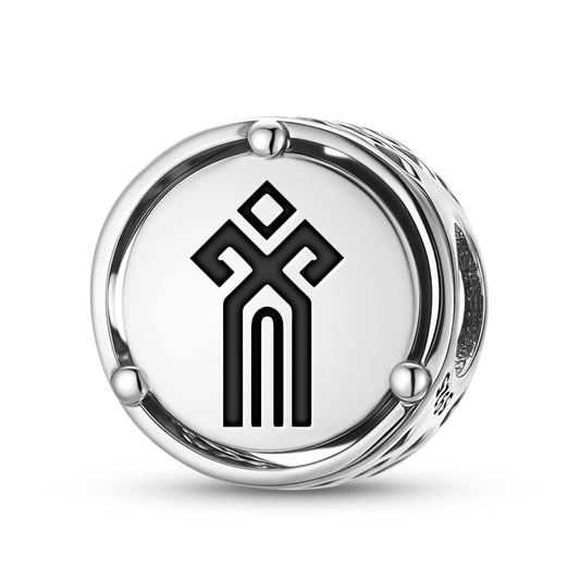 925 Sterling Silver Slavic Chur Charms For Bracelets & Necklaces Pendants Beads Jewelry Fit Pan Bracelet Charm Ethnic Cultural Symbols Gifts For Women