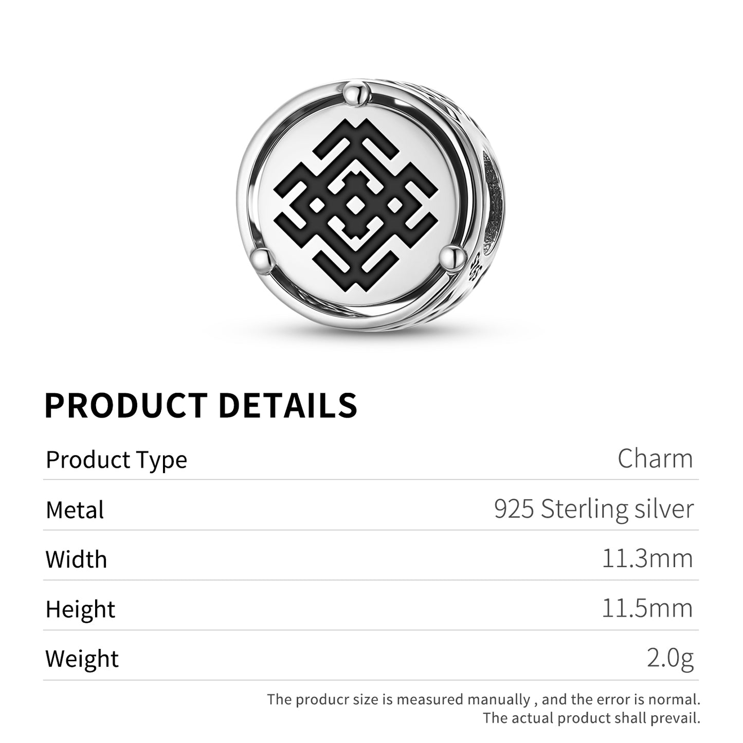 925 Sterling Silver Slavic Belobog Charms For Bracelets & Necklaces Pendants Beads Jewelry Fit Pan Bracelet Charm Ethnic Cultural Symbols Gifts For Women