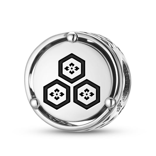 925 Sterling Silver Japanese Azai Nagamasa Charms For Bracelets & Necklaces Pendants Beads Jewelry Fit Pan Bracelet Charm Ethnic Cultural Symbols Gifts For Women