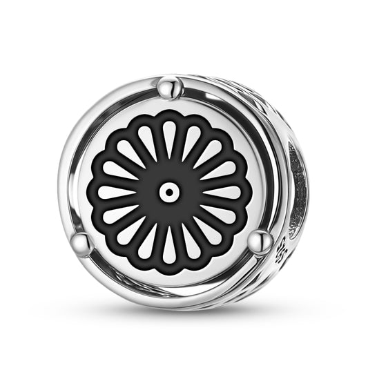 925 Sterling Silver Japanese Jirogiku Charms For Bracelets & Necklaces Pendants Beads Jewelry Fit Pan Bracelet Charm Ethnic Cultural Symbols Gifts For Women