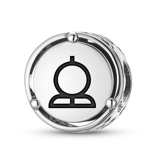 925 Sterling Silver Egyptian Shen Charms For Bracelets & Necklaces Pendants Beads Jewelry Fit Pan Bracelet Charm Ethnic Cultural Symbols Gifts For Women