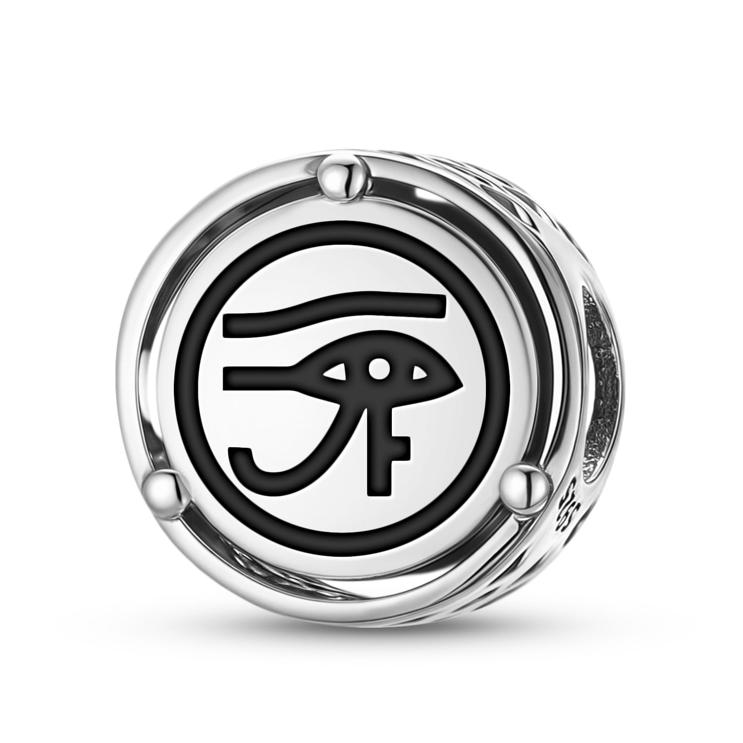 925 Sterling Silver Egyptian Wedjat Charms For Bracelets & Necklaces Pendants Beads Jewelry Fit Pan Bracelet Charm Ethnic Cultural Symbols Gifts For Women
