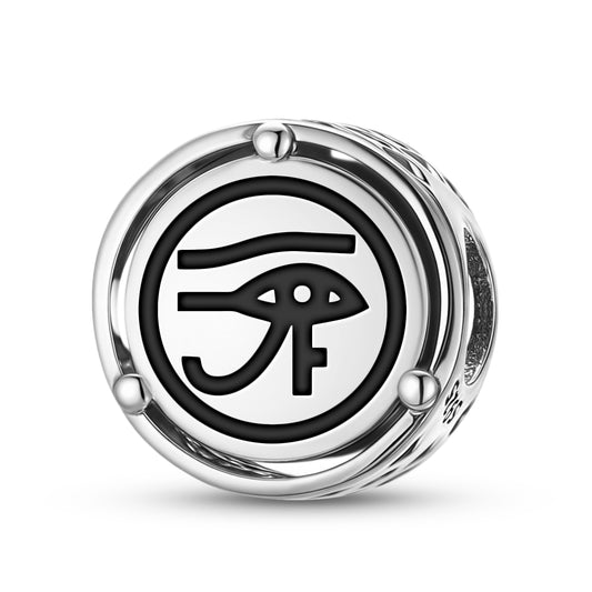 925 Sterling Silver Egyptian Wedjat Charms For Bracelets & Necklaces Pendants Beads Jewelry Fit Pan Bracelet Charm Ethnic Cultural Symbols Gifts For Women