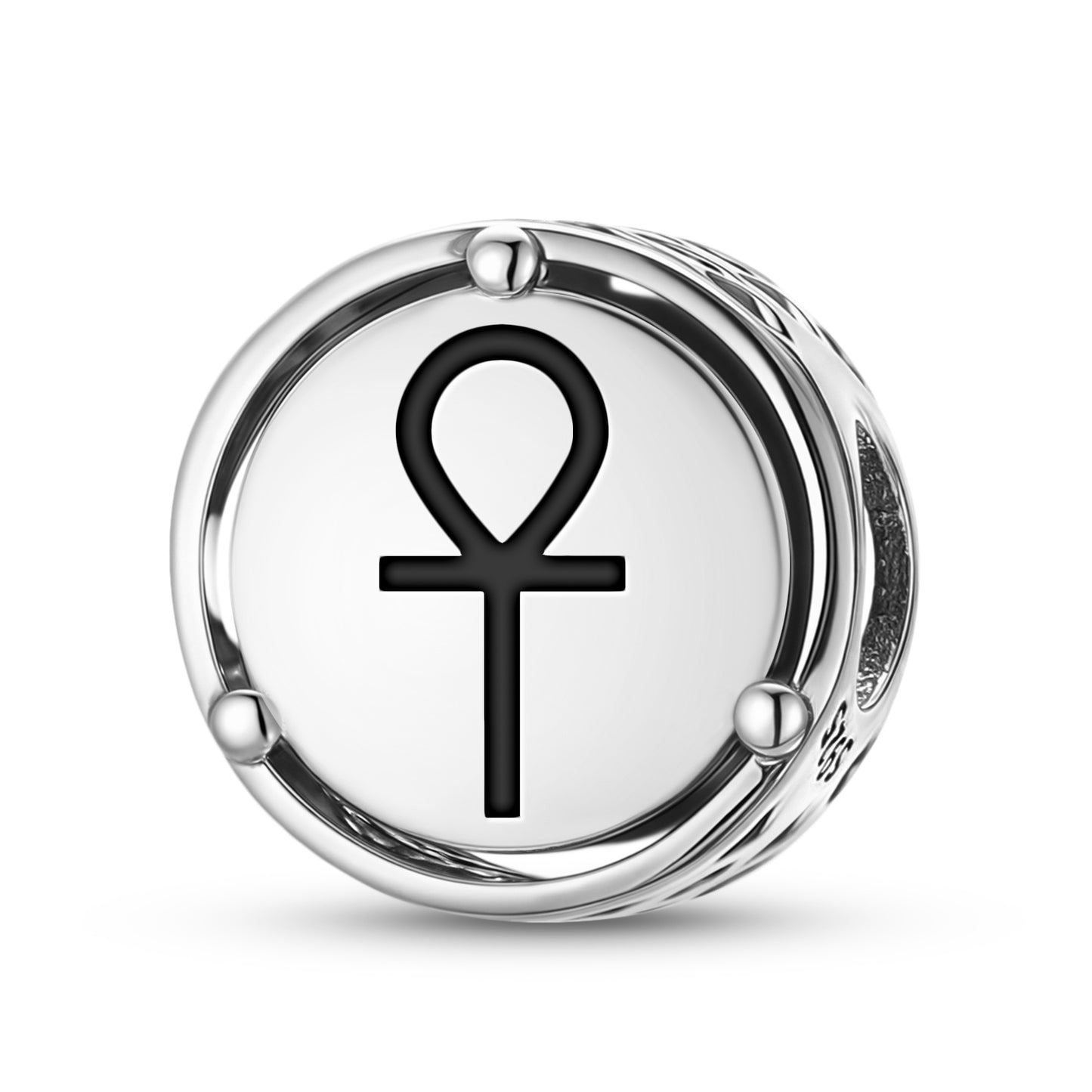 925 Sterling Silver Egyptian Ankh Charms For Bracelets & Necklaces Pendants Beads Jewelry Fit Pan Bracelet Charm Ethnic Cultural Symbols Gifts For Women
