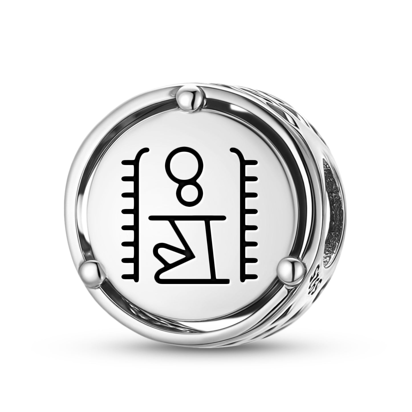 925 Sterling Silver Egyptian Heh Charms For Bracelets & Necklaces Pendants Beads Jewelry Fit Pan Bracelet Charm Ethnic Cultural Symbols Gifts For Women