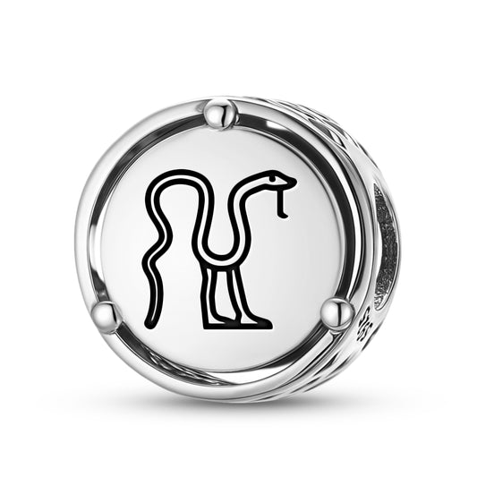 925 Sterling Silver Egyptian Kneph Charms For Bracelets & Necklaces Pendants Beads Jewelry Fit Pan Bracelet Charm Ethnic Cultural Symbols Gifts For Women