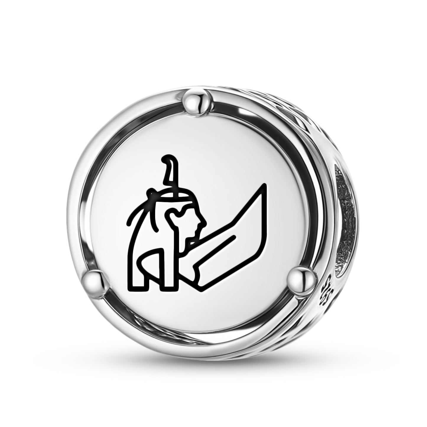 925 Sterling Silver Egyptian Maat Charms For Bracelets & Necklaces Pendants Beads Jewelry Fit Pan Bracelet Charm Ethnic Cultural Symbols Gifts For Women