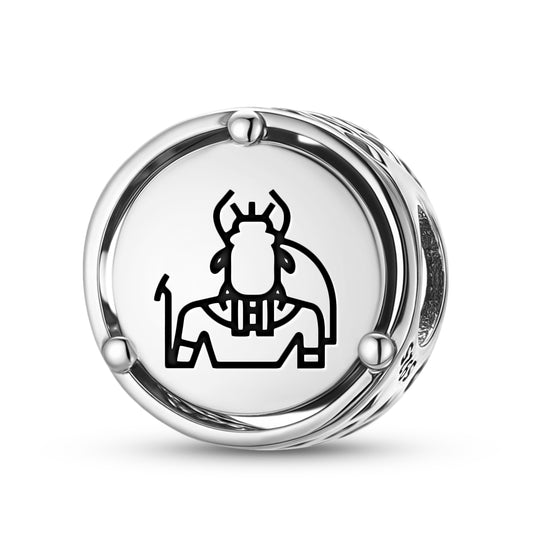 925 Sterling Silver Egyptian Khepri Charms For Bracelets & Necklaces Pendants Beads Jewelry Fit Pan Bracelet Charm Ethnic Cultural Symbols Gifts For Women