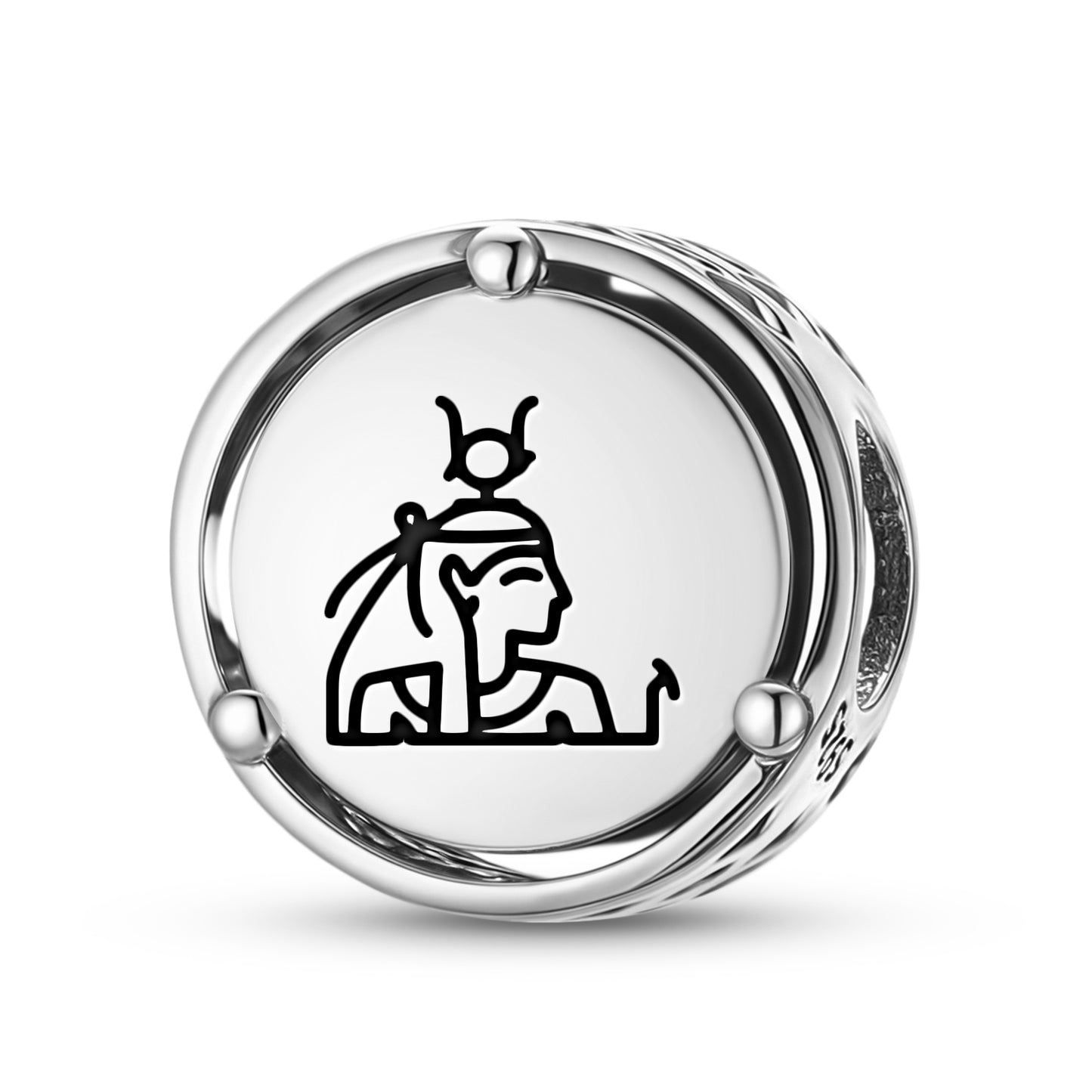 925 Sterling Silver Egyptian Hathor Charms For Bracelets & Necklaces Pendants Beads Jewelry Fit Pan Bracelet Charm Ethnic Cultural Symbols Gifts For Women