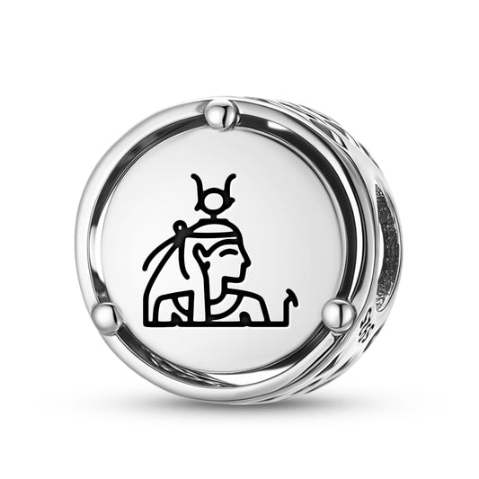 925 Sterling Silver Egyptian Hathor Charms For Bracelets & Necklaces Pendants Beads Jewelry Fit Pan Bracelet Charm Ethnic Cultural Symbols Gifts For Women