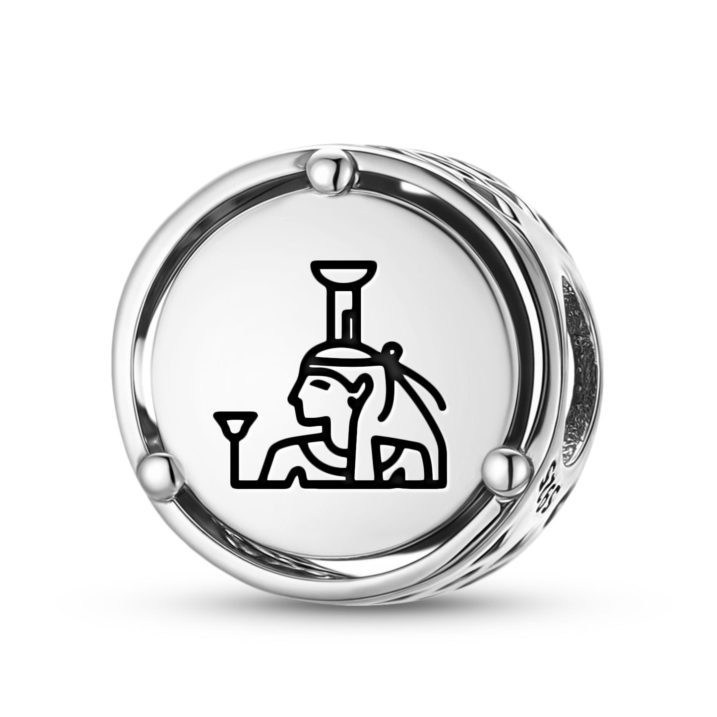 925 Sterling Silver Egyptian Nephthys Charms For Bracelets & Necklaces Pendants Beads Jewelry Fit Pan Bracelet Charm Ethnic Cultural Symbols Gifts For Women