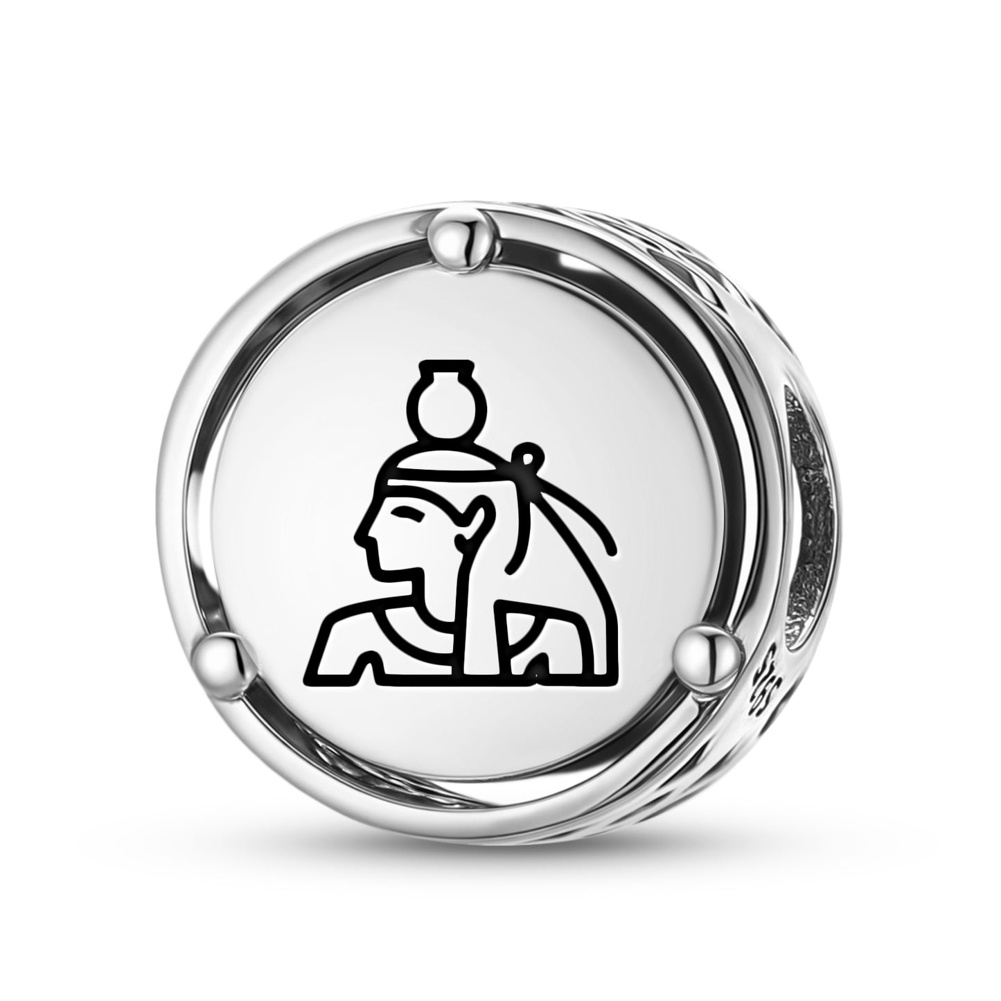 925 Sterling Silver Egyptian Nut Charms For Bracelets & Necklaces Pendants Beads Jewelry Fit Pan Bracelet Charm Ethnic Cultural Symbols Gifts For Women