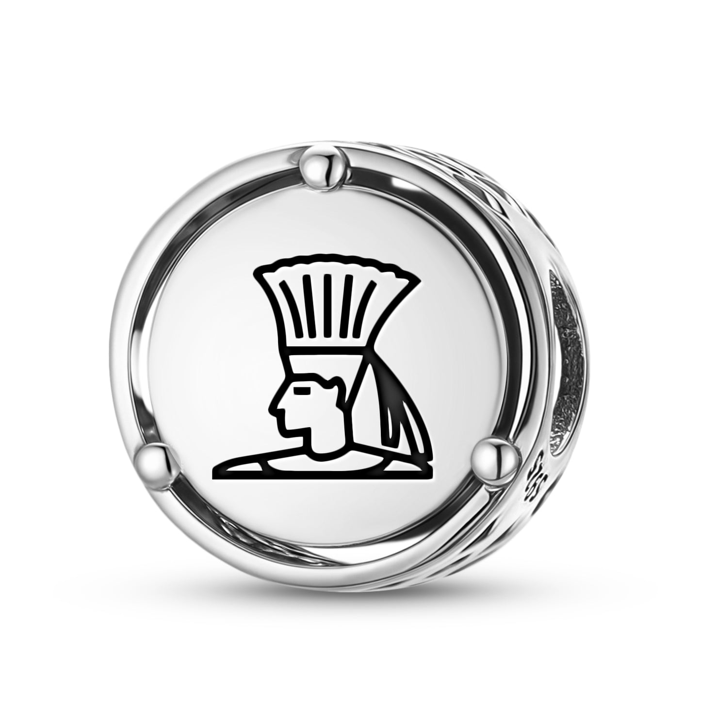 925 Sterling Silver Egyptian Anuket Charms For Bracelets & Necklaces Pendants Beads Jewelry Fit Pan Bracelet Charm Ethnic Cultural Symbols Gifts For Women