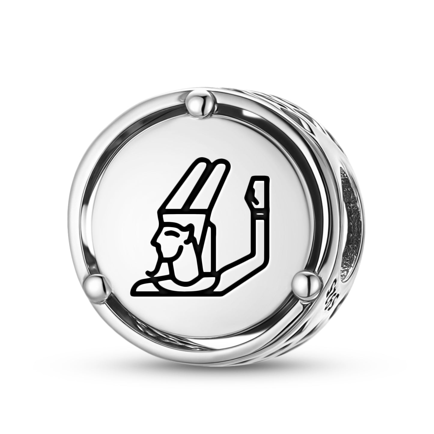 925 Sterling Silver Egyptian Min Charms For Bracelets & Necklaces Pendants Beads Jewelry Fit Pan Bracelet Charm Ethnic Cultural Symbols Gifts For Women