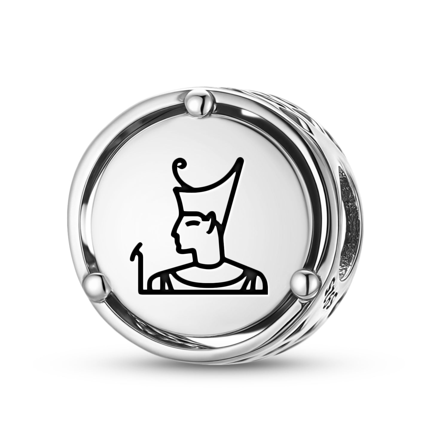 925 Sterling Silver Egyptian Amunet Charms For Bracelets & Necklaces Pendants Beads Jewelry Fit Pan Bracelet Charm Ethnic Cultural Symbols Gifts For Women