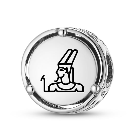925 Sterling Silver Egyptian Amun Charms For Bracelets & Necklaces Pendants Beads Jewelry Fit Pan Bracelet Charm Ethnic Cultural Symbols Gifts For Women