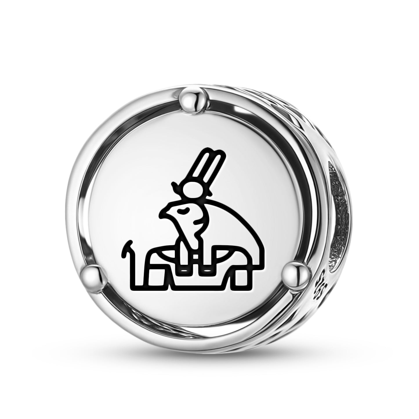 925 Sterling Silver Egyptian Montu Charms For Bracelets & Necklaces Pendants Beads Jewelry Fit Pan Bracelet Charm Ethnic Cultural Symbols Gifts For Women